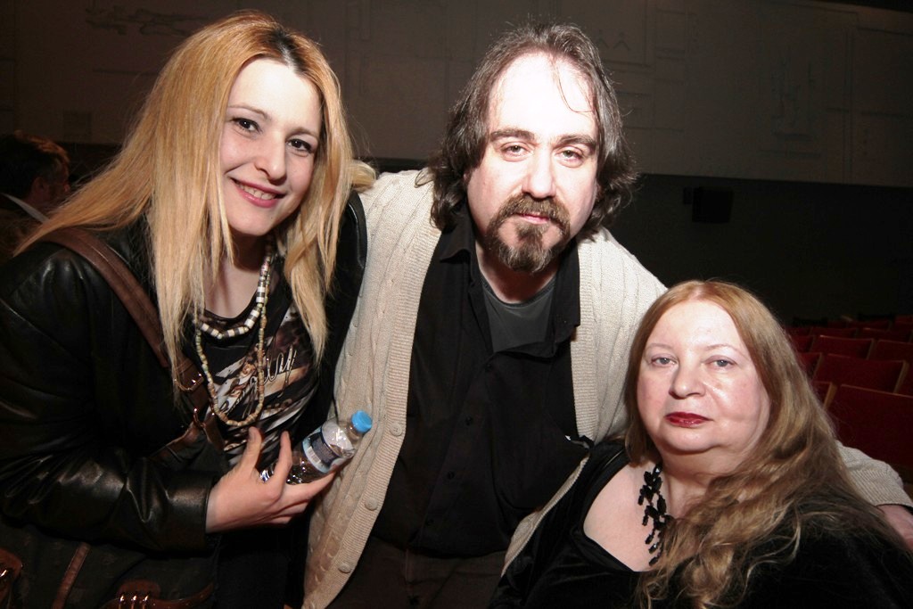 The composer Lena Platonos with the artistic director Christo N. karakasi and the producer Vasiliki Kappa